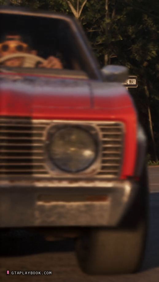 Red squarebody pickup in GTA 6