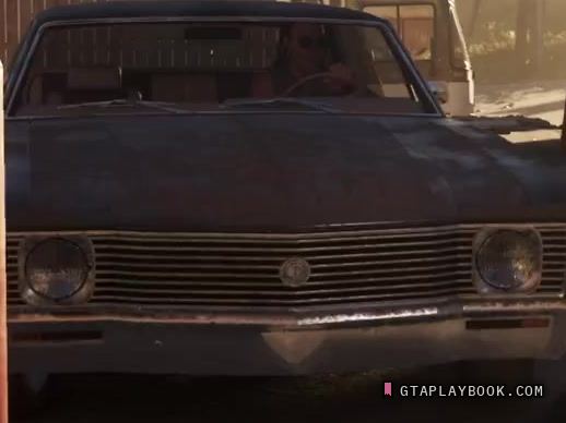 Dark blue muscle coupe in GTA 6