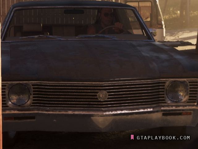 Dark blue muscle coupe in GTA 6