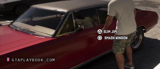 Red four-door muscle sedan in GTA 6