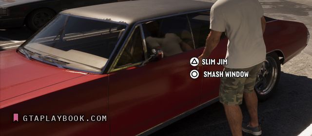 Red four-door muscle sedan in GTA 6