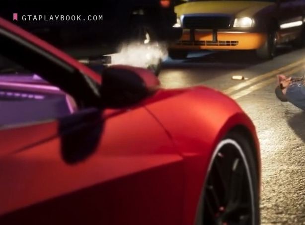 Red mid-engine supercar in GTA 6