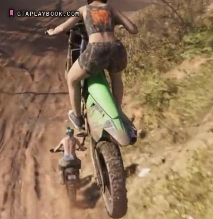 Green motocross bike in GTA 6