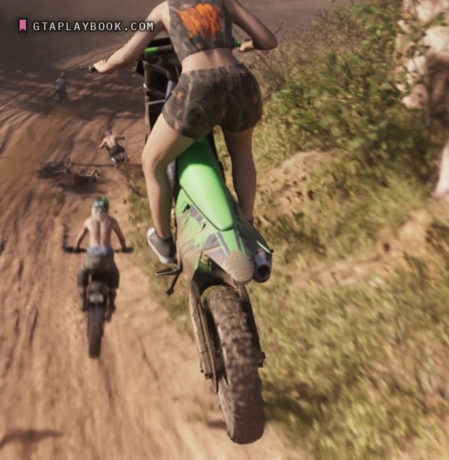 Green motocross bike in GTA 6
