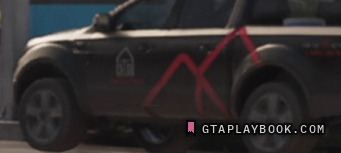 Dark crew-cab pickup with a red zigzag in GTA 6