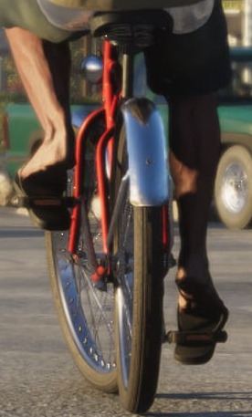 Red beach cruiser bicycle in GTA 6
