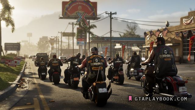 Ambrosia — Een motorclub rijdt de doorgaande weg af langs een