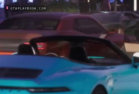Cyan sports car in GTA 6