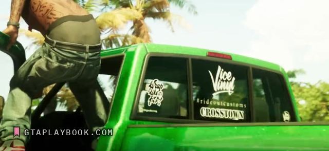 Bright green pickup in GTA 6