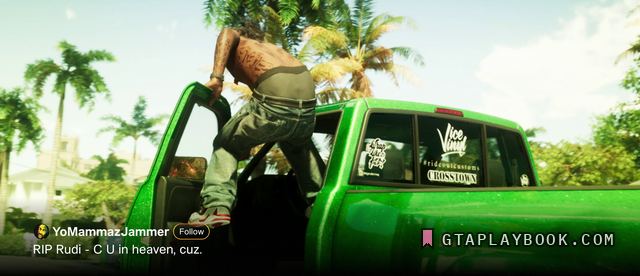 Bright green pickup in GTA 6