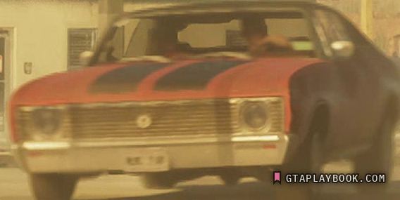 Red 1970s muscle coupe in GTA 6