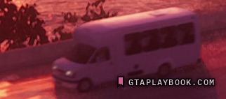 Cutaway shuttle bus — side