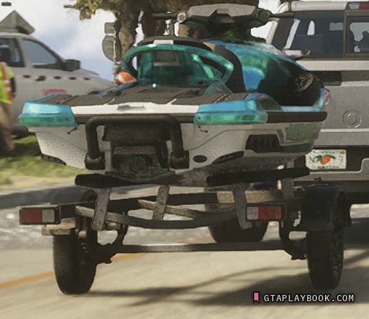 Personal watercraft on a road trailer in GTA 6
