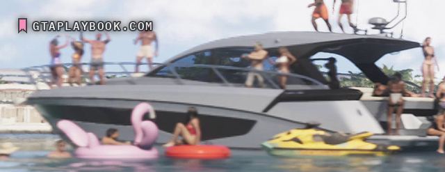 Sports yacht with a moulded hardtop in GTA 6